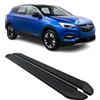 OMAC Sottoporta Laterali Pedane Laterali Schweller compatibile con Opel Grandland X 2017-24 Alu Nero