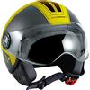 AL Helmets CASCO DEMI-JET AL HELMETS MOD. 101 MATURE AL DESIGN NERO-GIALLO - NOVITA' IN ANTEPRIMA DESIGN STAGIONE 2022 (M)
