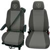 KRAM-TRUCK Set completo di coprisedili in velluto per Scania R S P G - Camion - Accessori per auto (grafite e grigio)