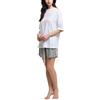 POMPEA Pigiama Donna Helen in Cotone, Pigiama Corto T-Shirt con Stampa e Coluisse sul Fianco e Pantaloncino a Fantasia