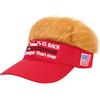Aitsite Trump parrucca cappello, visiera MAGA con capelli divertenti, costume | Parrucca con visiera rossa di Donald Trump, accessorio divertente per costume di Halloween e feste in maschera