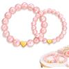 DUGEGAYL Ciondolo Cuore Quarzo Rosa Regalo per Mamma Figlia - per Inizio Scuola, Natale, San Valentino Compleanno con Biglietto Auguri e Sacchetto Velluto