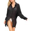 Alexis Leroy Abito da Spiaggia da Donna, Pareo, Camicetta Estiva, Camicia da Spiaggia, Scollo a V, Poncho da Spiaggia
