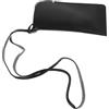 Healvian Custodia per Occhiali Nera, Borsa Portatile con Tracolla in PU | Portaocchiali Collo, Custodia per Occhiali in Stile Minimalista, per Chiavi e Occhiali, Uso Quotidiano