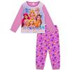 Disney Pigiama da bambina, motivo: Ariel Rapunzel Belle & Aurora rosa, pantaloni in cotone con risvolto, biancheria da notte morbida, età 2-8 anni