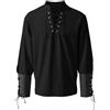 Duohropke Camicia da uomo a maniche lunghe da pirata, stile gotico, steampunk, con volant, camicetta vittoriana, cosplay, costume rinascimentale
