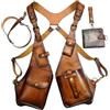Generisch Borsa a tracolla in pelle, da uomo e da donna, anti-furto, per l'avambraccio, per viaggi all'aperto, steampunk, vintage, tracolla in pelle