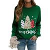 Lonya Felpa Donna Maglione Natalizio Manica Lunga Felpe Senza Cappuccio Casual Girocollo Pullover Autunnale e Invernale