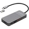 Ewent Docking Station USB-C 8 in 1 con Alloggiamento SSD M.2 NVMe, HDMI 4K 60Hz, 2 USB-A e USB-C 10Gbps, Power Delivery 100W, Lettori SD e TF