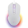 THE G-LAB Kult Helium - Mouse Gaming con Cavo USB 6400 DPI RGB | Con Cavo USB, Sensore Ottico 800 a 6400 DPI, Retroilluminazione LED 7 Colori, Ideale MOBA/FPS, Bianco