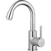 Unyqoos® GRIFEMA G1002: Rubinetto monocomando alto per lavabo, a risparmio energetico, in ottone, finitura argento, ideale per lavabi