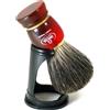 Omega pennello da barba in pelo di tasso stick pluck 33185 Pure Badger con manico in resina