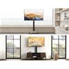 Unyqoos Base per supporto TV Unyqoos® per televisori da 32 a 60 pollici - regolabile in altezza da 106 a 124 cm, inclinazione di 70° (±35°), compatibile con standard VESA fino a 600x400 mm, colore nero, base in vetro 550x380 mm, portata massima 30 kg