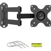 Tomivo Supporto da parete Tomivo® per laptop e monitor - per schermi LED/LCD da 13 a 30 pollici (VESA 75x75/100x100), fino a 15 kg, acciaio, inclinabile ±15°, orientabile ±15°, rotazione a 360°, estensibile da 1,75 a 15 pollici
