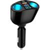 QIMEI-SHOP Adattatore per Accendisigari da Auto Caricabatteria da Auto USB C con Voltmetro LED Porta Doppia USB QC3.0+ PD per Tablet Cellulare GPS