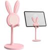 Generico Supporto per cellulare Coniglio - Simpatica statuetta di coniglietto, supporto per animali regolabile | Accessorio decorativo per la casa per tavolo, scrivania, festa di compleanno, ornamento per