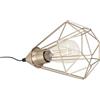Eglo lampada da tavolo Tarbes, lampada vintage a 1 fiamma in stile | retrò, lampada da comodino in acciaio, colore: rame, nero, attacco: E27, con interruttore
