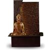 Zen Light Zen'Light - Fontana interna Buddha Jati rimovibile con fascia LED gialla, decorazione Zen, ideale per meditazione e relax, pompa dell'acqua silenziosa, fontana portafortuna, circuito chiuso, altezza