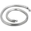 HIJONES Collana a Catena di Serpenti in Acciaio Inossidabile da Uomo e Donna Collana Rotonda a Spina di Pesce Gioielli Solidi