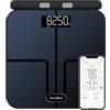 TERRAILLON - MASTER COACH EXPERT - Bilancia connessa Wi-Fi, 8 elettrodi invisibili, analisi della massa grassa, muscolare, idrica, ossea e viscerale, BMI, capacità 180 kg, piatto in vetro, blu
