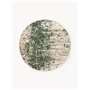 Westwing Collection Tappeto rotondo in lana tessuto a mano con motivo astratto Cynthia - Verde