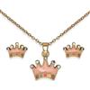 Sanico BJS004 PARURE ORECCHINI+COLLANINA CROWN GOLD PLATED