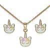 Sanico BJS015 PARURE THOUGHTFUL UNICORN GOLD PLATED