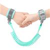 Anyfirst 2,5M Guinzaglio per Bambini, Bracciale Sicurezza Bambino| Braccialetto Bambini Antismarrimento Girevole a 360°, Verde