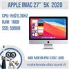 Apple iMac 27" 5K A2115 2020 Cpu i5 6 core 3,3 ghz Ram 16GB SSD 500GB Radeon 4Gb