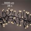 KAEMINGK Lumineo Luci LED Cluster 3000 LED 28 m Soft Gold Dimmer Timer
