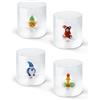 WD LifeStyle Bicchiere Vetro Borosilicato Cc 250 ml Decori Natalizi Ass. 1 Pz
