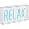 WD LifeStyle Insegna Neon con Cornice in Plexiglass 23 x 13 Cm Decoro Relax