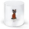WD LifeStyle Bicchiere Vetro Borosilicato Cc 250 ml Decoro Gatto Siamese