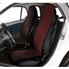 Cora CO.RA. Set di coprisedili anteriori in tessuto di cotone rosso e nero per SMART FORTWO Coupé (451), FORTWO Coupé (453) e FORTWO Cabrio (451)