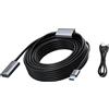 Vision - Cavo di prolunga USB - da USB tipo A (femmina) a USB tipo A (maschio) - USB 3.0 - 10 m - attivo - Nero