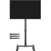 Unyqoos Carrello mobile per TV in acciaio Unyqoos® - Supporto TV per schermi da 13 a 42 pollici (max. 20 kg), altezza regolabile da 910 a 1160 mm, compatibile VESA fino a 200x200 mm, 4 ruote girevoli, inclinazione regolabile di +30°