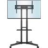 Unyqoos Supporto mobile per TV Unyqoos® per schermi LCD/LED/Plasma da 32 a 85 pollici - Capacità di carico fino a 60 kg - Standard VESA massimo 600x400 mm - Dotato di ruote bloccabili per una facile movimentazione
