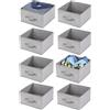 Unyqoos mDESIGN 03708MDCO, Grigio, Cesto, Interno