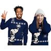 United Labels The Peanuts - Maglione invernale unisex Snoopy, lavorato a maglia, per uomo e donna, blu