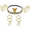 ARTSEWPLY 1set Accessori Costume Egiziano Cerchietto Serpente e Bracciali per Halloween e Cosplay per Feste e Performance Teatrali