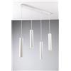 Luce Ambiente e Design Lampadario a sospensione FLUKE con quattro pendenti e struttura tubolare