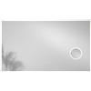 MiBYMi Specchio ZOOM con illuminazione a LED, rettangolare con angoli smussati, lente d'ingrandimento 3X, CCT 3 temperature, touch dimming