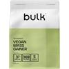 Bulk Aumento Massa Vegano, Proteine in polvere di origine vegetale, gainer di peso, Fragola, 2.5kg, 25 porzioni