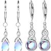 Srup Orecchini Moonstone in Argento - Design Classico con Pietra Di Luna