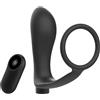 ADDICTED TOYS - ANELLO PER PENE CON TELECOMANDO PLUG ANALE NERO RICARICABILE