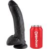 KING COCK - DILDO NERO CON SFERE 22.9 CM