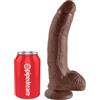 KING COCK - 9 DILDO MARRONE CON SFERE 22.9 CM