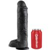 KING COCK - DILDO NERO CON SFERE 28 CM
