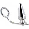 METAL HARD - ANELLO IN ACCIAIO DURO CON TAPPO ANALE 45 X 45 MM