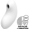 SATISFYER AIR PULSE SATISFYER - STIMOLATORE E VIBRATORE A IMPULSI D'ARIA VULVA LOVER 2 BIANCO